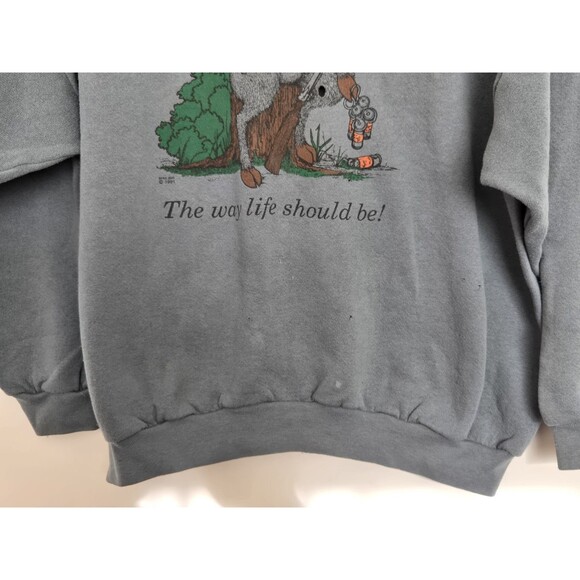 VTG Maine Sweatshirt XL Tultex Crewneck Moose Tourist Souvenir Tultex USA 90s - Picture 3 of 10